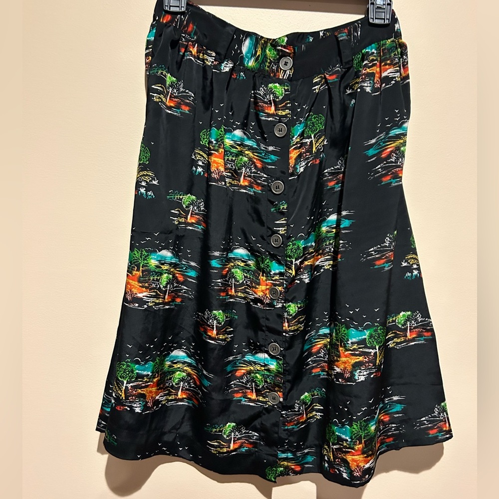 INFLUENCE vintage Satin button down Skirt Girls 10